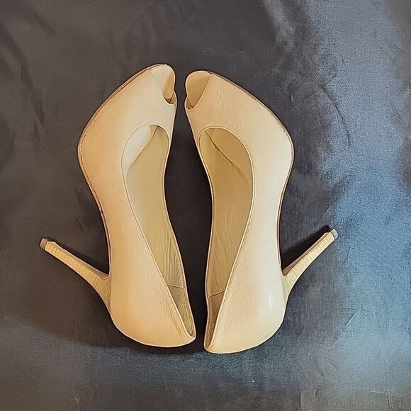 MICHEAL KORS LEATHER PEEP TOE HIGH HEEL STILETTOS PUMP SHOES - Picture 9 of 14